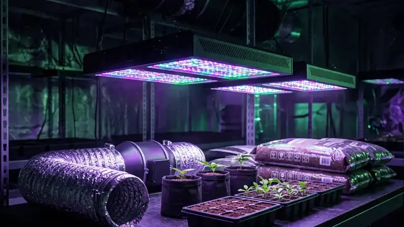 Kontrollierte Pflanzenforschung mit professioneller Grow-Technik