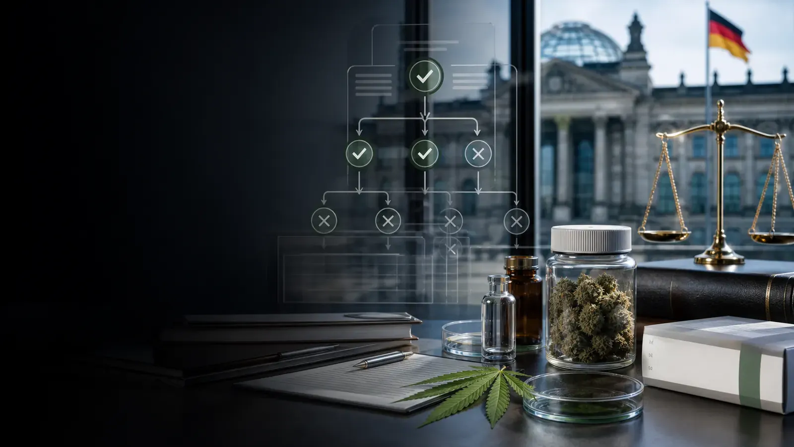 Medizinisches Cannabis in einer deutschen Werbe- und Compliance-Prüfung